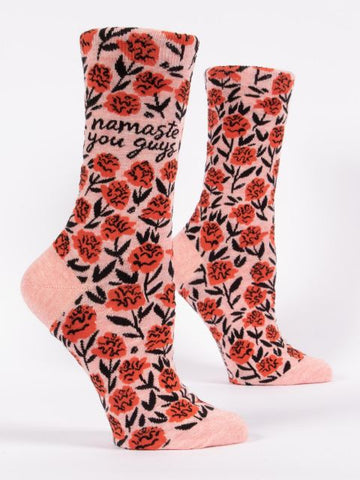Blue Q - Women's Crew Socks - Namaste You Guys