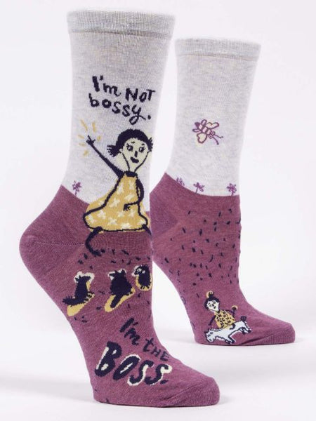 Blue Q - Women's Crew Socks - I'm Not Bossy, I am the Boss