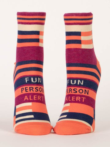 Blue Q Women's Ankle Socks- Fun Person Alert