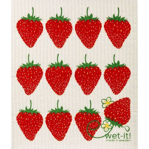Wet-it! Swedish Dishcloth - Strawberries