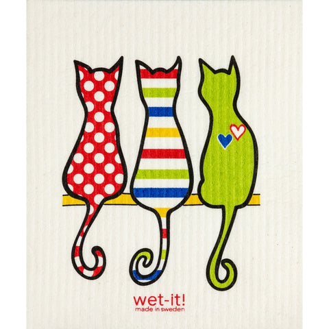 Wet-it! Swedish Dishcloth - Cat Lover