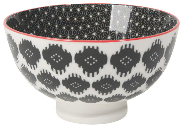 Now Designs 4" Stamped Bowl - Black Ikat