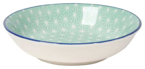 Now Designs Stamped Dipping Bowl - Aqua Stars