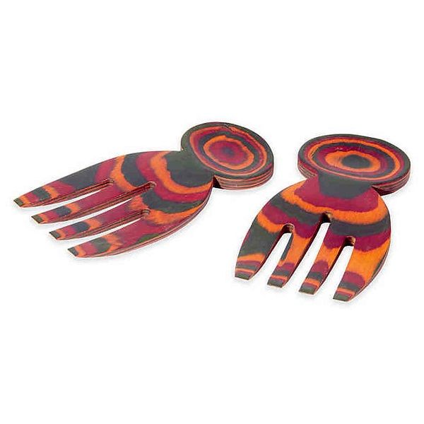 Island Bamboo Salad Hands - Rainbow