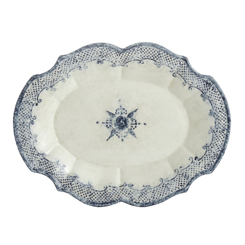 Arte Italica Burano Oval Scalloped Platter