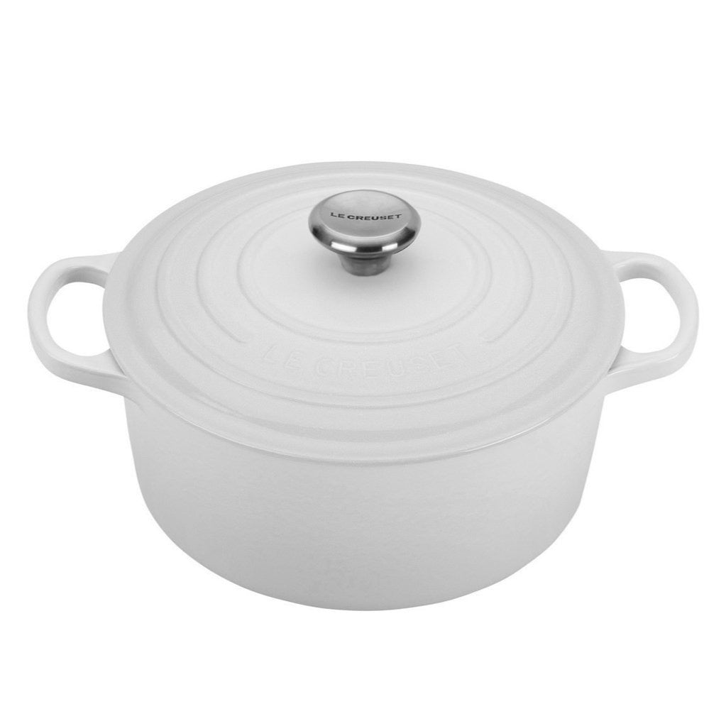 Le Creuset 9-Quart Signature Cast Iron Round Dutch Oven - White