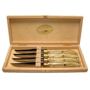 Sidelæns bliver nervøs Tahiti Claude Dozorme Laguiole Steak Knives - Natural – The Happy Cook