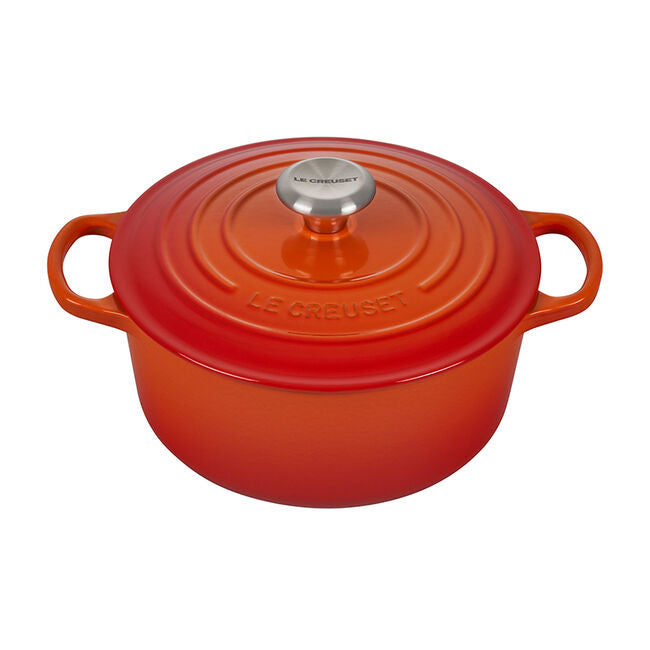 Le Creuset Flame Signature Round Cast Iron Dutch Oven 4.5 qt.