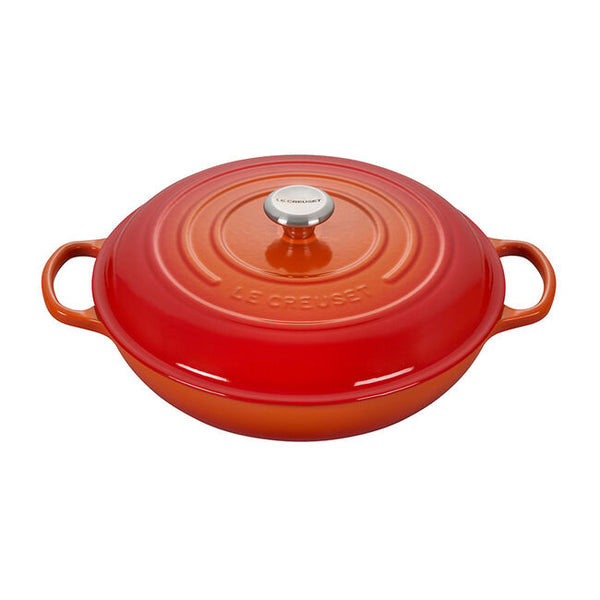 Le Creuset 5 Qt. Signature Braiser Flame The Happy Cook