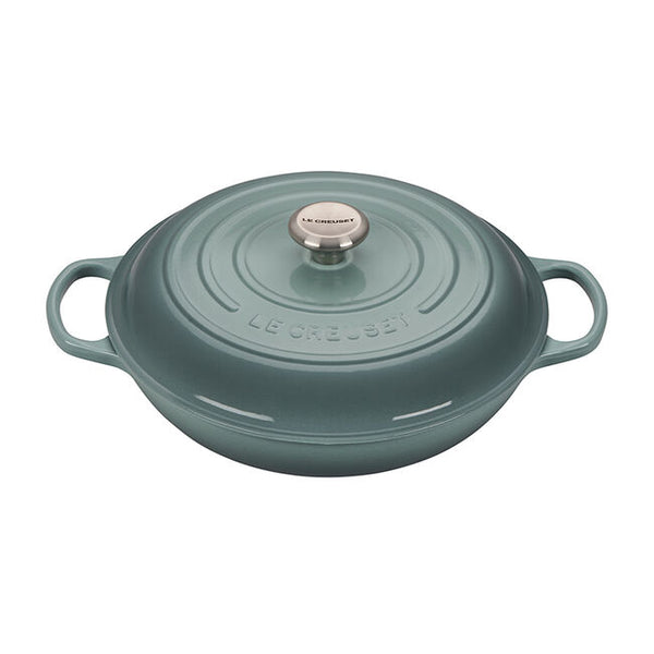 Le Creuset - 3.5 Qt. Signature Braiser - Sea Salt