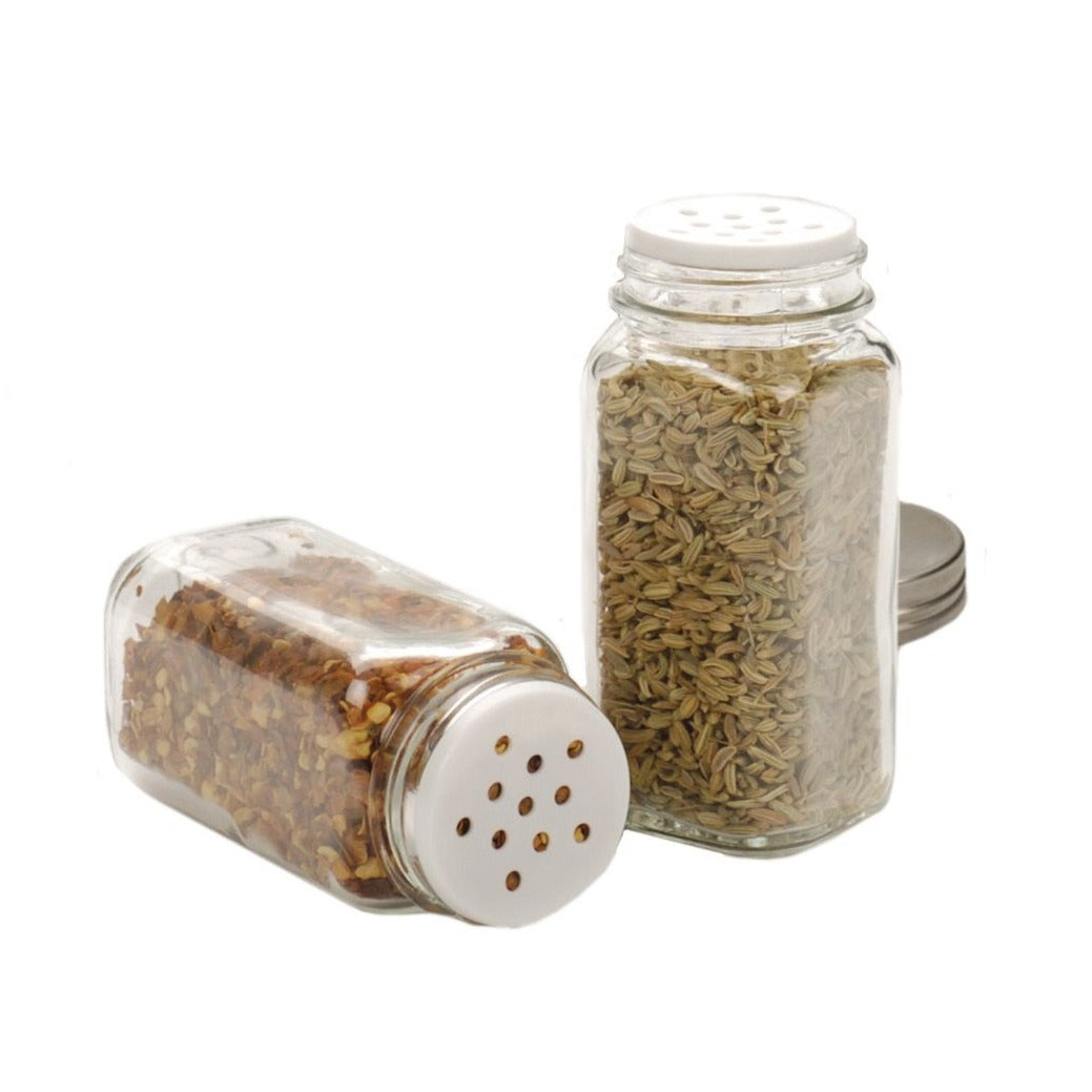 RSVP Glass Square Spice Jar, 4 oz