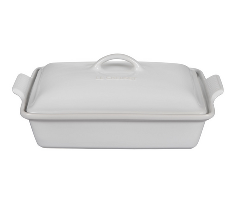 Le Creuset 4 Qt Heritage Rectangular Casserole - White