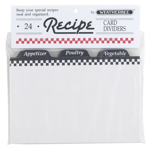 HIC Weatherbee 4" x 6" Recipe Cards Dividers