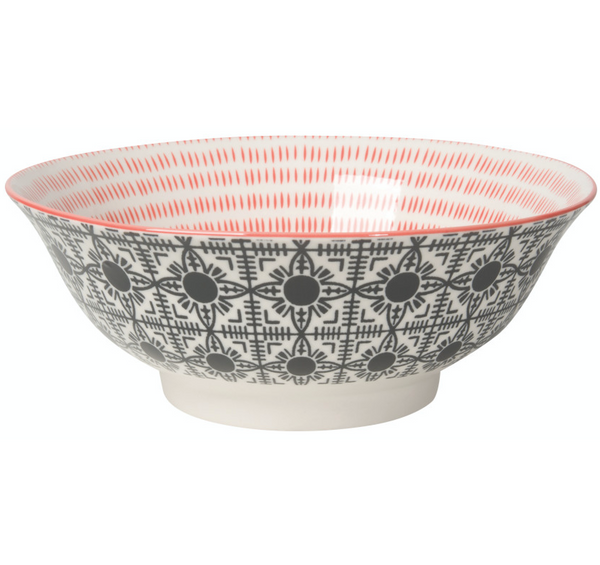 Now Designs 8" Stamped Bowl - Black Tile