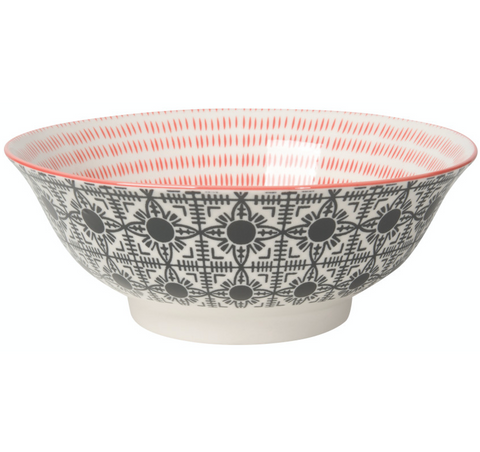 Now Designs 8" Stamped Bowl - Black Tile