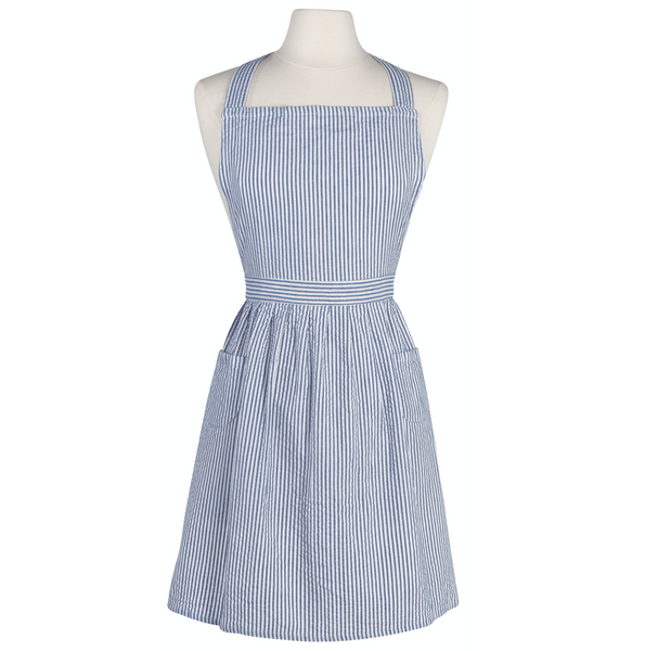 Now Designs Classic Apron - Blue Seersucker