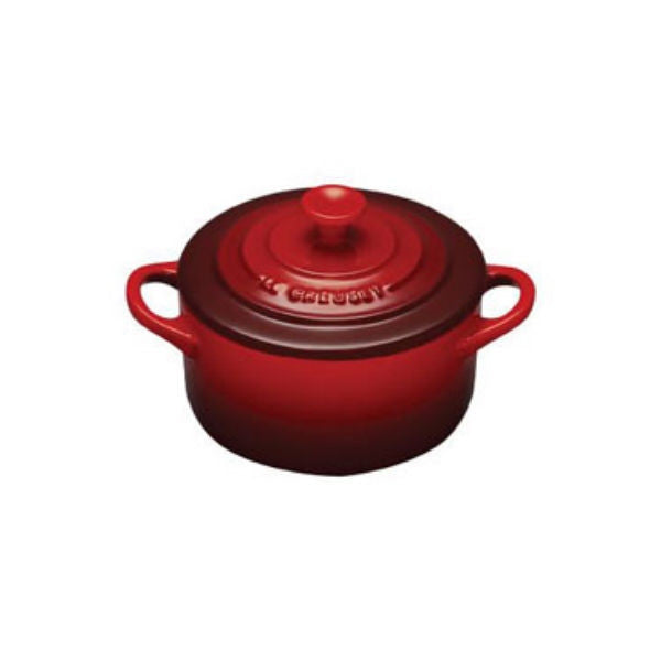 Le Creuset Stoneware Mini Round Cocotte, 8 oz., Cerise