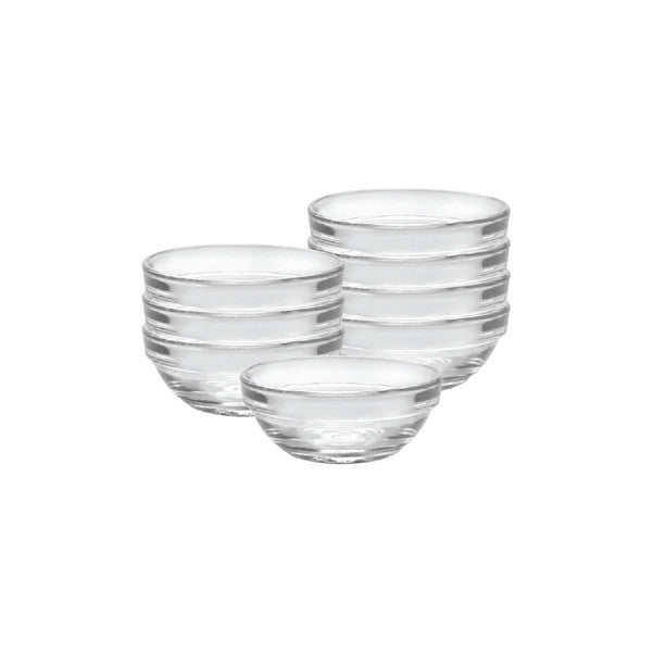 Duralex Lys Clear Stackable Bowls with Lids, Set of 5