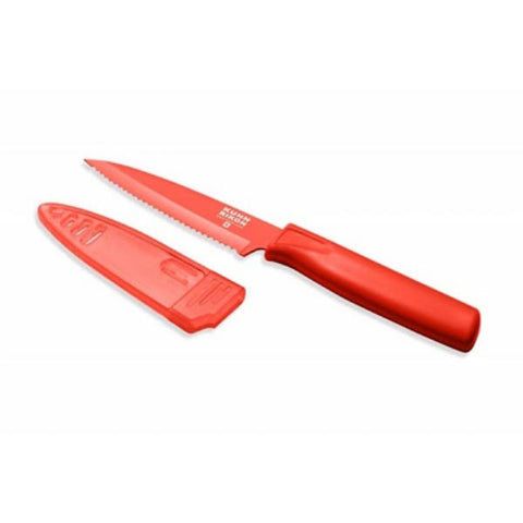Kuhn Rikon Serrated Paring Knife - Red