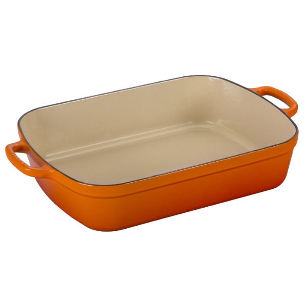 Le Creuset Signature 5.25-Quart Cast Iron Rectangular Roaster - Flame