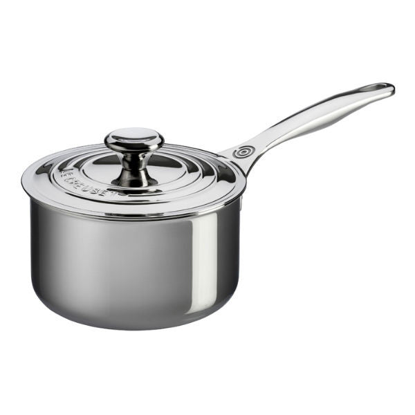 Le Creuset - 3 Qt. Stainless Steel Sauce Pan w/ Lid