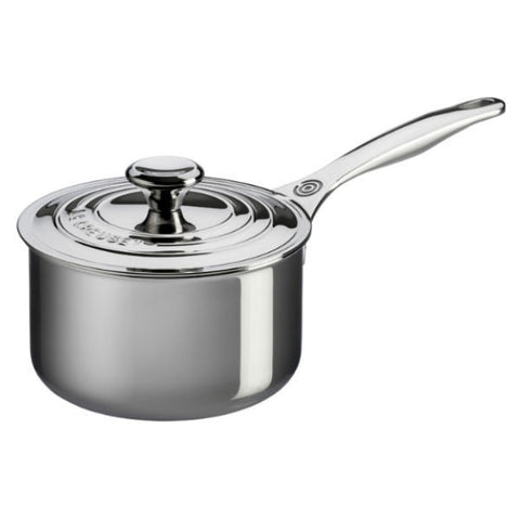 Le Creuset 4 Qt. Stainless Steel Sauce Pan w/ Lid