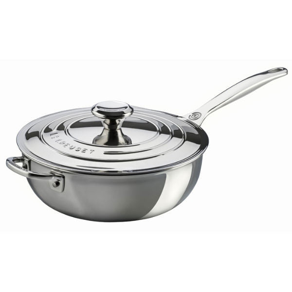 Le Creuset 3.5 Qt. Stainless Steel Saucier Pan with Lid – The