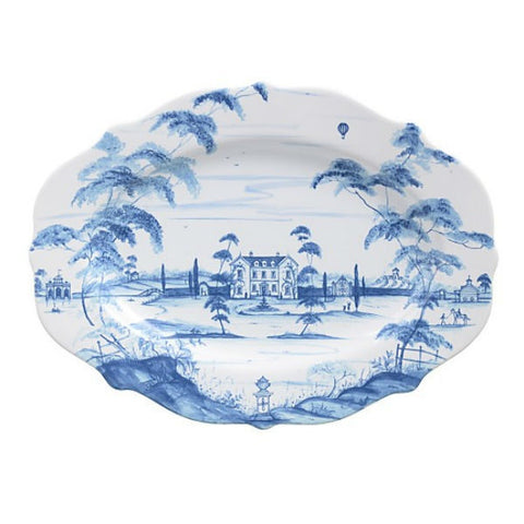 Juliska Country Estate Serving Platter 18.5" Blue