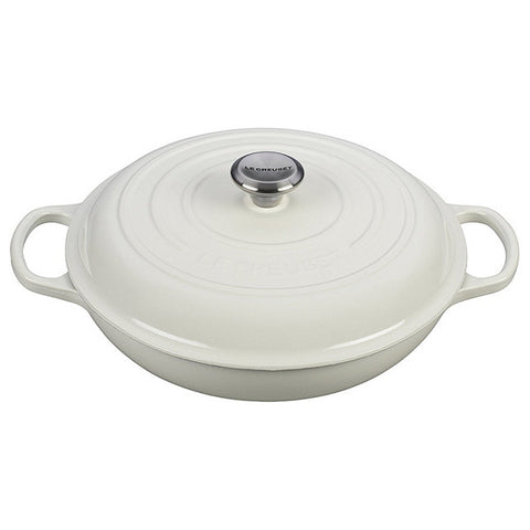 Le Creuset 3.5 Qt Signature Braiser - White