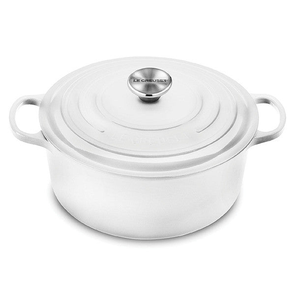 Le Creuset 5.5 Quart Signature Round Dutch Oven - White