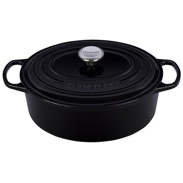 Le Creuset 6.75 Qt. Signature Oval Oven - Black – The Happy Cook