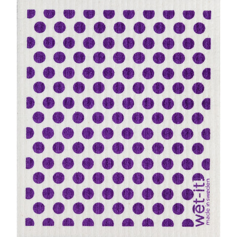 Wet-it! Swedish Dishcloth - Dots Purple