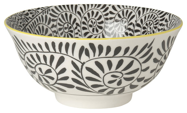 Now Designs 6" Stamped Bowl - Black Vines
