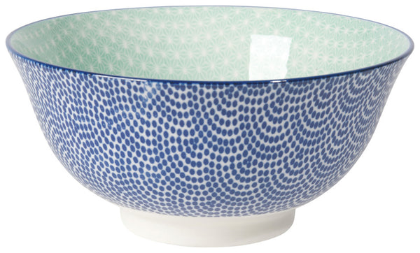 Now Designs 6" Stamped Bowl - Blue Waves & Aqua