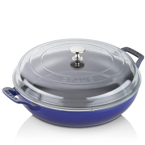 Staub 3.5 Qt Braiser with Glass Lid - Dark Blue