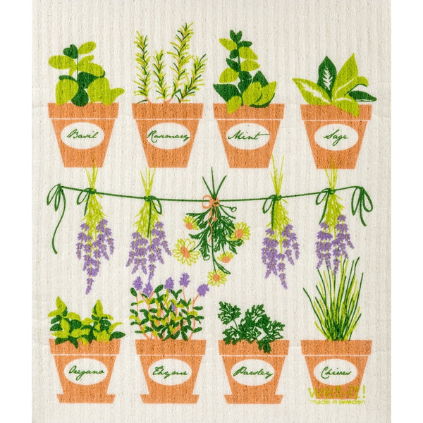 Wet-it! Swedish Dishcloth - Fresh Herbs