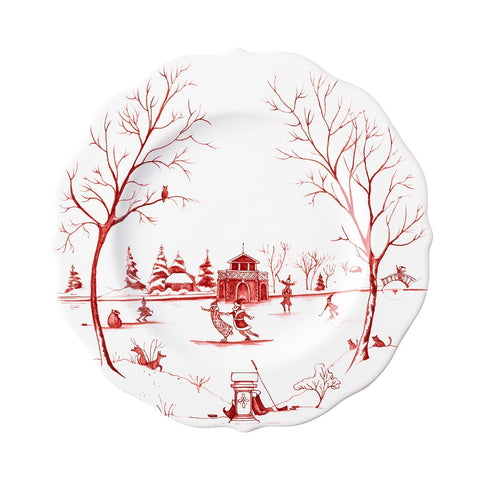 Juliska Country Estate Winter Frolic Ruby Dessert/Salad Plate