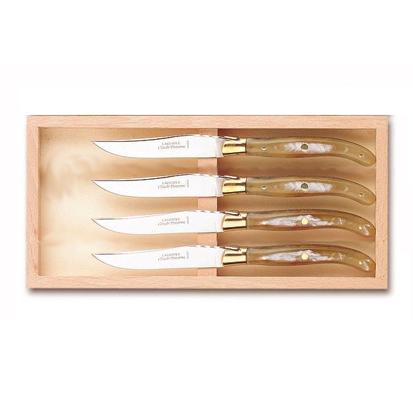 Claude Dozorme Berlingot Steak Knife Set, Exotic Wood