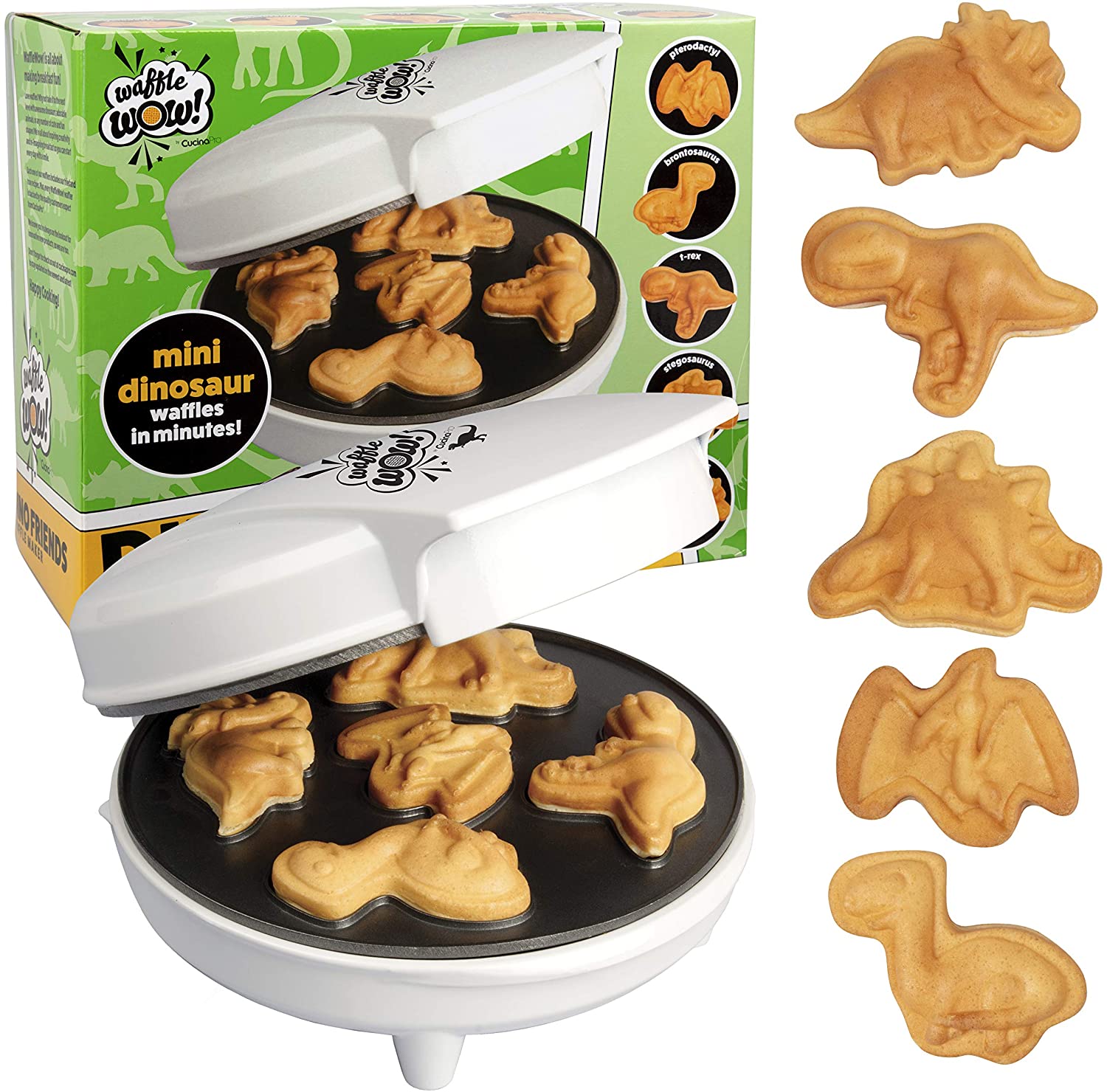 Animal Mini Waffle Maker- Makes 7 Fun, Different Shaped Pancakes - Electric