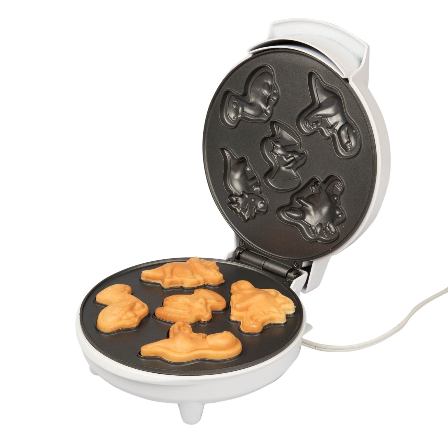 Dinosaur Mini Waffle Maker - 8 Dino Shapes For Kids With Non-Stick Plates, Perfect For Halloween Breakfast