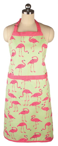 MU Kitchen- Apron- Flock of Flamingos