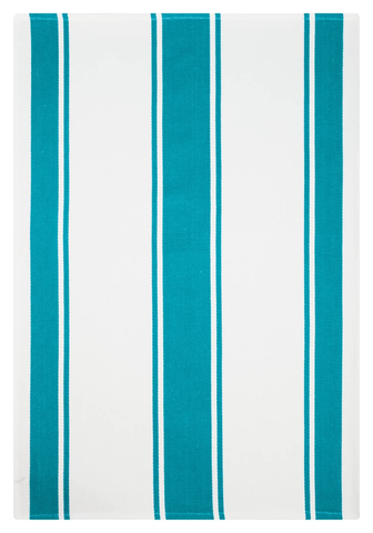 MU Kitchen- Stripe Towel- Aquamarine