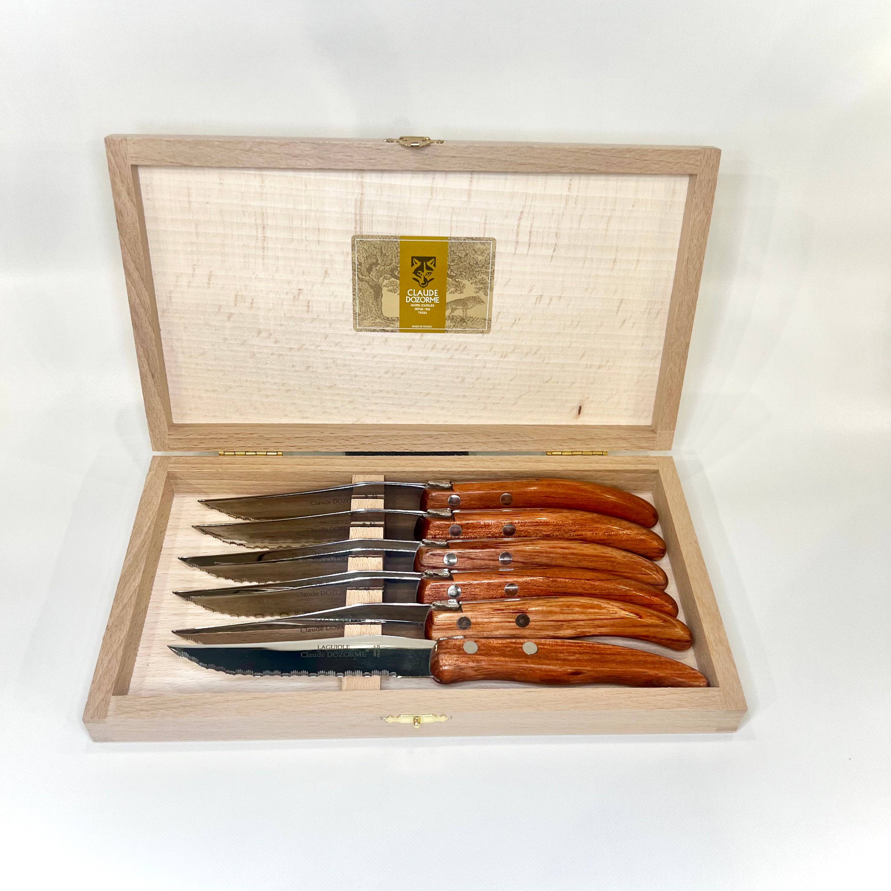 Claude Dozorme Berlingot Steak Knife Boxed Set - Luxurious Interiors