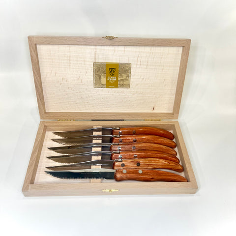 Claude Dozorme Berlingot Steak Knives - Exotic Wood