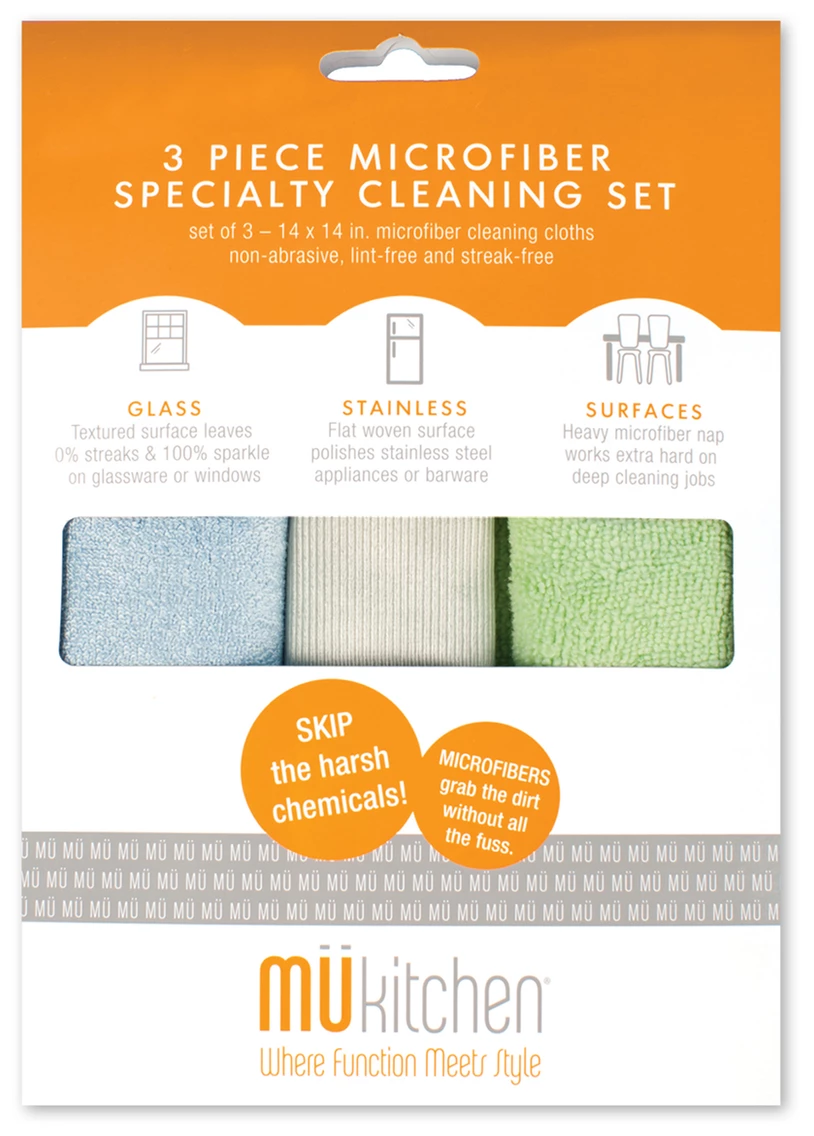 Mukitchen Microfiber Specialty Cleaning Cloths (Set of 3)