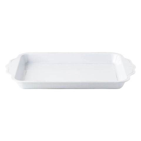 Juliska Melamine Berry & Thread Handled Tray - White