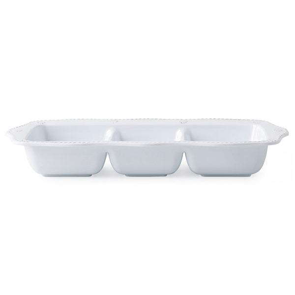 Juliska- Berry & Thread Whitewash Melamine Triple Server