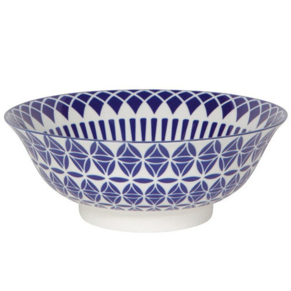 Now Designs 8" Stamped Bowl - Blue Geo