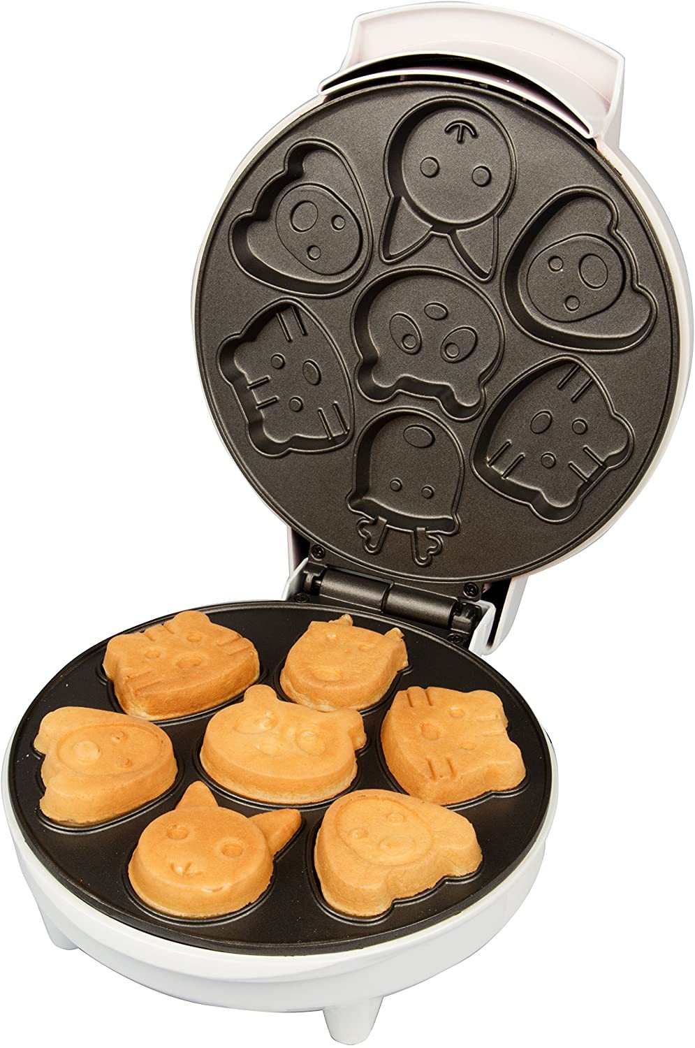 Waffle Wow! Animal Mini Waffle Maker- Makes 7 Fun, Different Shaped Waffles  Including a Cat, Dog, Reindeer & More