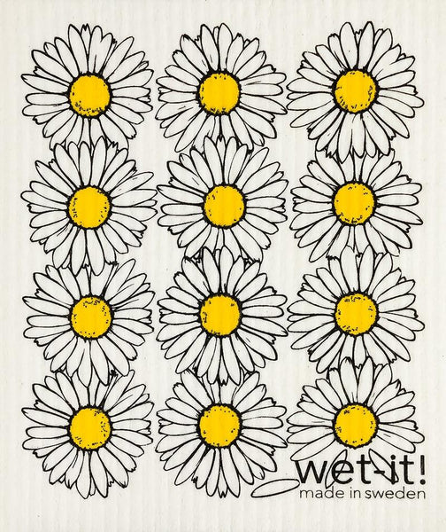 Wet-it! Swedish Dishcloth - Daisies